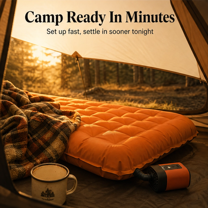 Trailwind™ – Cordless USB-Rechargeable Mini Air Pump with LED Light + 50% OFF