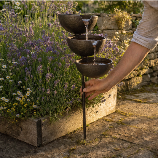 Rillbrook™ – 3-Tier Cascading Rain Catcher Bird Bath Garden Stake + 50% OFF