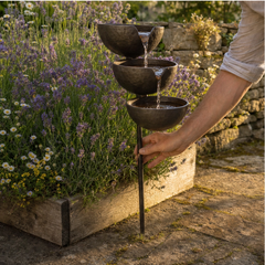 Rillbrook™ – 3-Tier Cascading Rain Catcher Bird Bath Garden Stake + 50% OFF