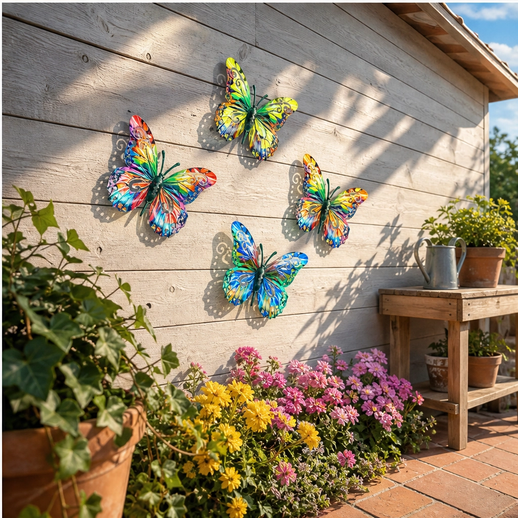Petalcroft™ – Hand-Painted Iron Butterfly Wall Art for Garden & Fence + 50% OFF