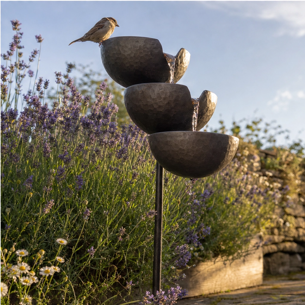 Rillbrook™ – 3-Tier Cascading Rain Catcher Bird Bath Garden Stake + 50% OFF