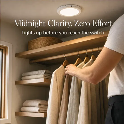 Lumenix™ – Wireless Motion Sensor Ceiling Light with 60-Day Battery & Magnetic Mount + 50% OFF