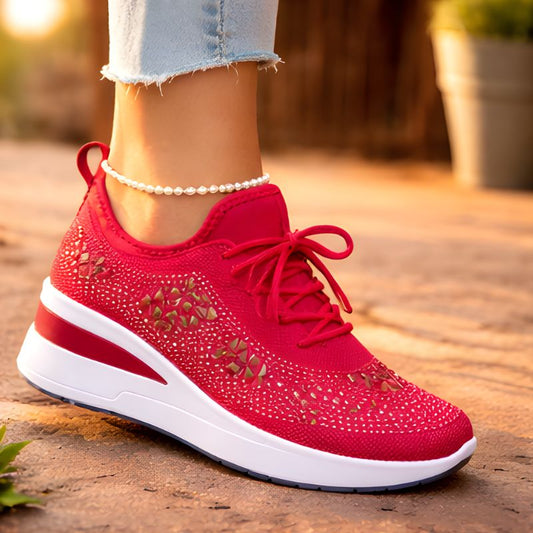 Facette™ – Rhinestone Mesh Sneakers for Women | Breathable, Cushioned & Sparkling + 50% OFF