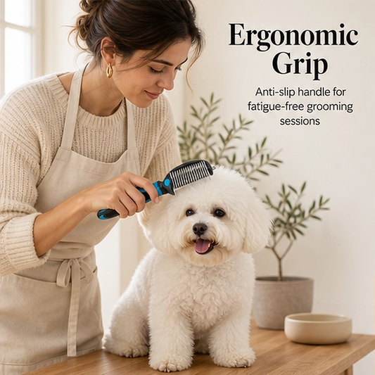 Furrow – Double-Sided Undercoat Rake & Dematting Brush for Dogs and Cats + 50% OFF