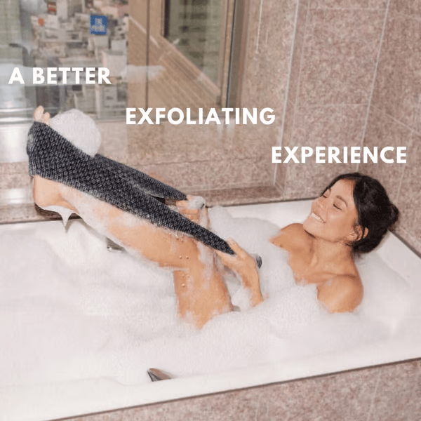 Exfoliating Antibacterial Shower Towel - Bamboo Charcoal Body Scrub Cloth - 50% OFF