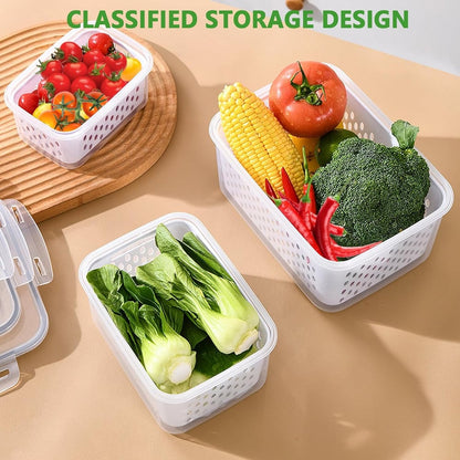 Larder™ – Double-Drain Freshness Containers for Fridge Organization + 50% OFF