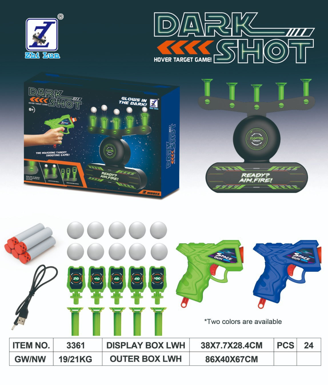 The DarkShot Target Game - Hovering Targets, Glow-in-the-Dark Fun + 50% OFF