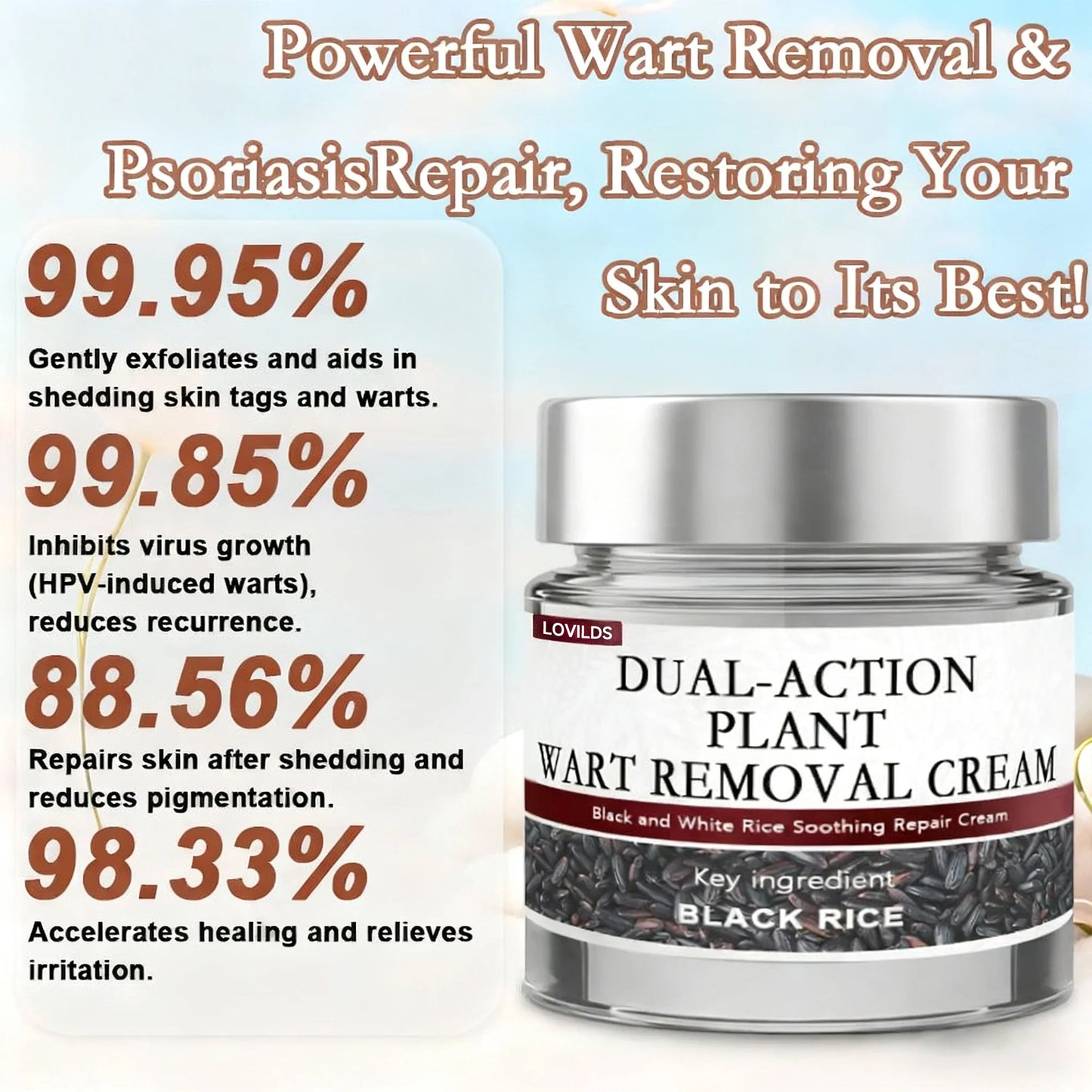 The LumiPure Black Rice Repair Cream - Dual-Action Plant Formula for Soothing & Healing + 50% OFF