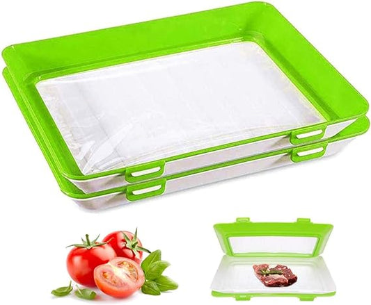 FreshSeal Eco - Reusable Food Preserving Tray - 1+1 FREE