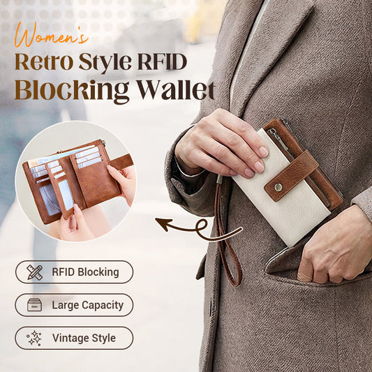 Mayfold™ – Slim RFID-Blocking Bifold Leather Wallet with Wristlet & 17 Card Slots + 50% OFF