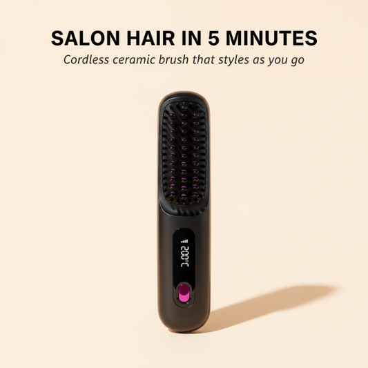 Silkbrush™ – Cordless Ceramic Ion Straightening Brush + 50% OFF