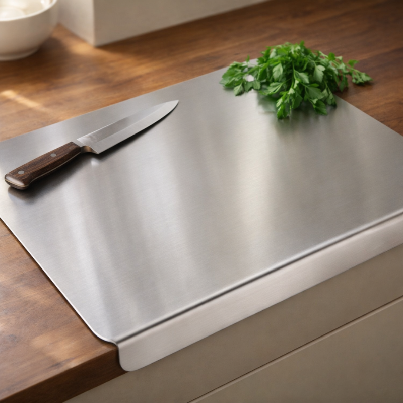 Cladwell™ – Double-Sided 304 Steel Antibacterial Cutting Board + 50% OFF
