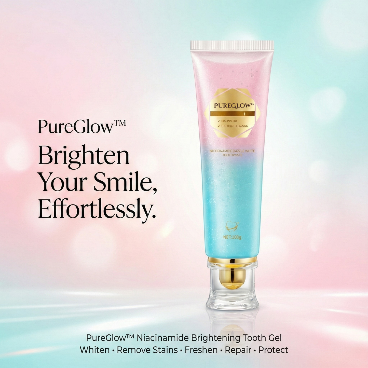 The AuraGlow Whitening Gel - Niacinamide Brightening, Enamel Repair, and Day Results + 50% OFF