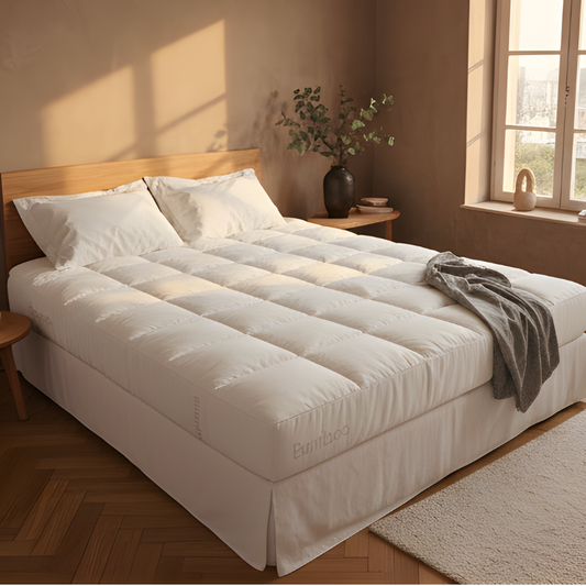 Bambliss™ – Bamboo Cooling Pillow-Top Mattress Pad (6-18" Deep Pocket) + 50% OFF