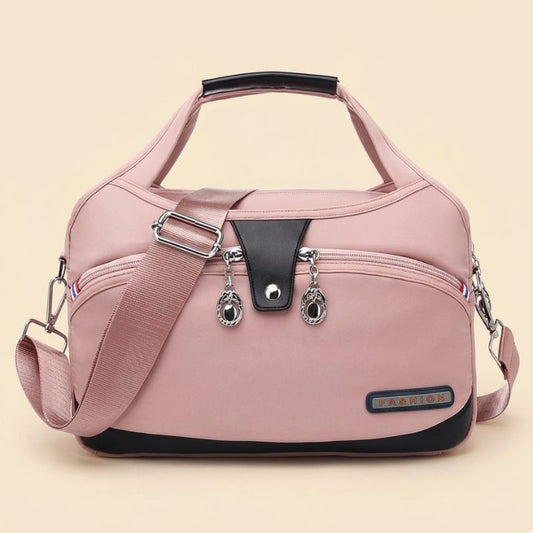 Pouchelle™ – Multi-Pocket Crossbody Handbag with Dual Carry Straps + 50% OFF
