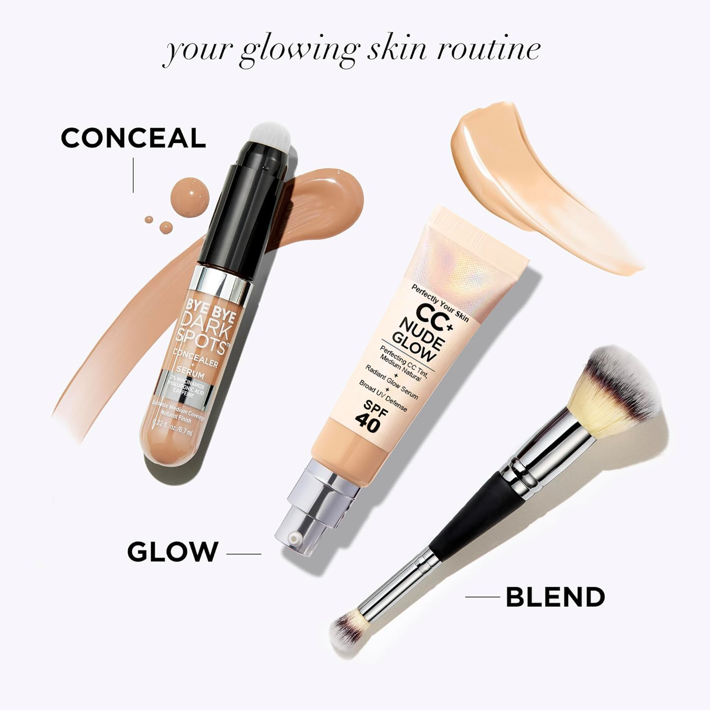 LuminEssence Veil + Radiant Perfection, Weightless Protection - 50% OFF + Free Brush