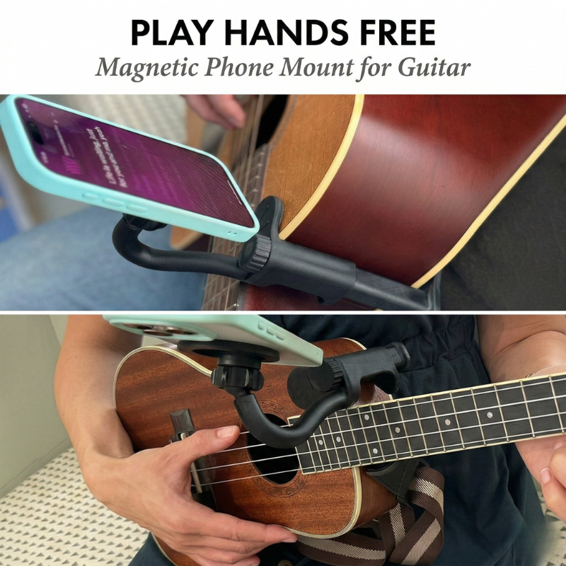 Fretview™ – Magnetic Phone Holder for Guitar & Ukulele + 50% OFF – Evaberry
