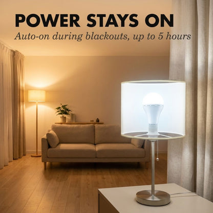 Havenbeam™ – Rechargeable Emergency LED Bulb, Auto-On During Power Outages, 4-in-1 Use + 50% OFF