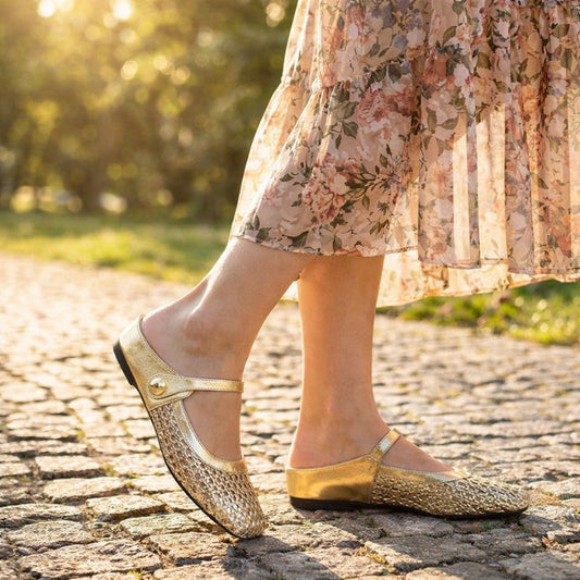 Latteva™ – Breathable Woven Mary Jane Flat Mule for Women + 50% OFF