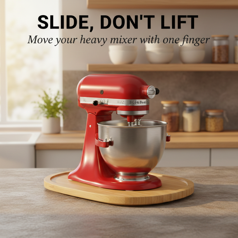Glidwell™ – Handmade Bamboo Mixer Sliding Tray, Waterproof & Anti-Slip + 50% OFF