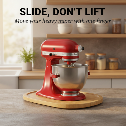 Glidwell™ – Handmade Bamboo Mixer Sliding Tray, Waterproof & Anti-Slip + 50% OFF