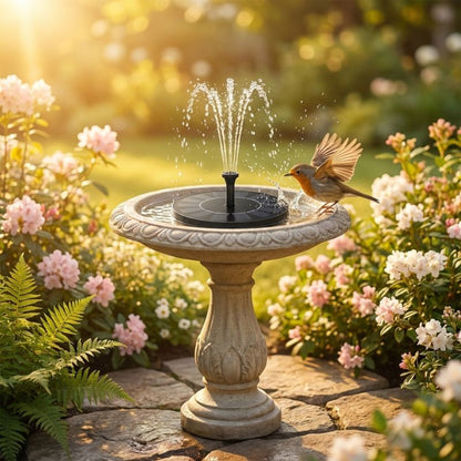 Sunperch™ – Solar Bird Bath Fountain Pump with 4 Interchangeable Nozzles + 50% OFF