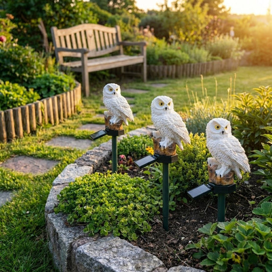 Embernest™ – Solar Owl Garden Light, Waterproof, Auto On at Dusk + 1+1 FREE
