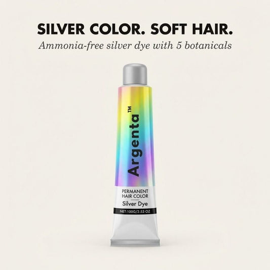 Argenta™ – Botanical Silver Hair Dye | Ammonia-Free, Color + Condition + 50% OFF