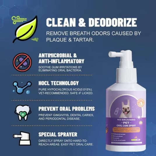 FreshSmile – The Ultimate Teeth Cleaning Spray for Dogs - 50% OFF