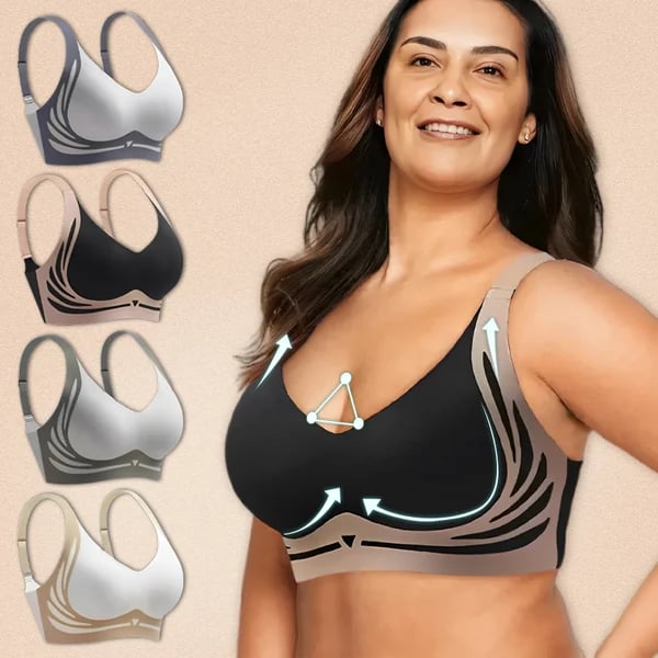 Super Gather Bra – Wireless Push-up Bra for Lift, Shape & All-Day Comfort - 1+2 FREE