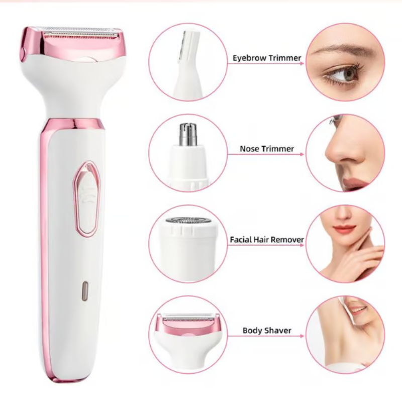SmoothGlow 4-in-1 Electric Lady Shaver – Effortless, Precise, and Silky Smooth Skin