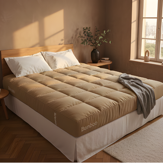 Bambliss™ – Bamboo Cooling Pillow-Top Mattress Pad (6-18" Deep Pocket) + 50% OFF