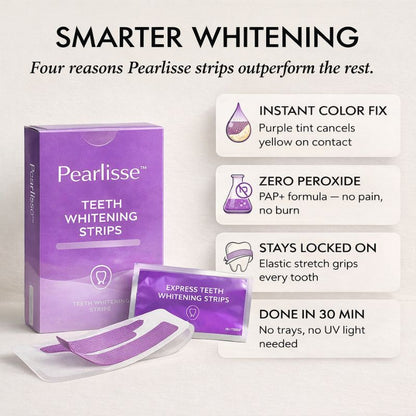 Pearlisse™ – PAP+ Peroxide-Free Teeth Whitening Strips + 50% OFF