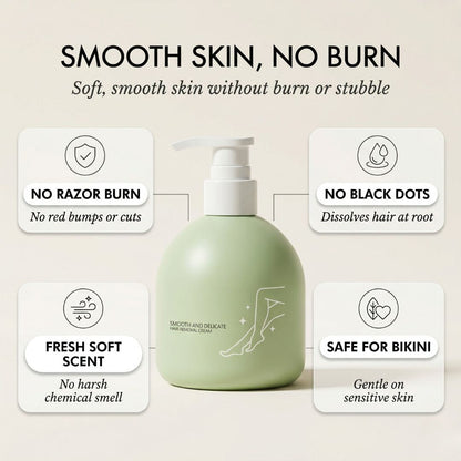 Velura™ – Gentle Plant-Based Hair Removal Cream with Soft Scent & Smooth Finish (230g + Spatula) + 50% OFF