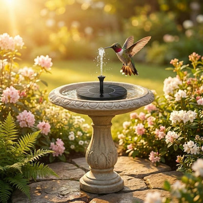 Sunperch™ – Solar Bird Bath Fountain Pump with 4 Interchangeable Nozzles + 50% OFF