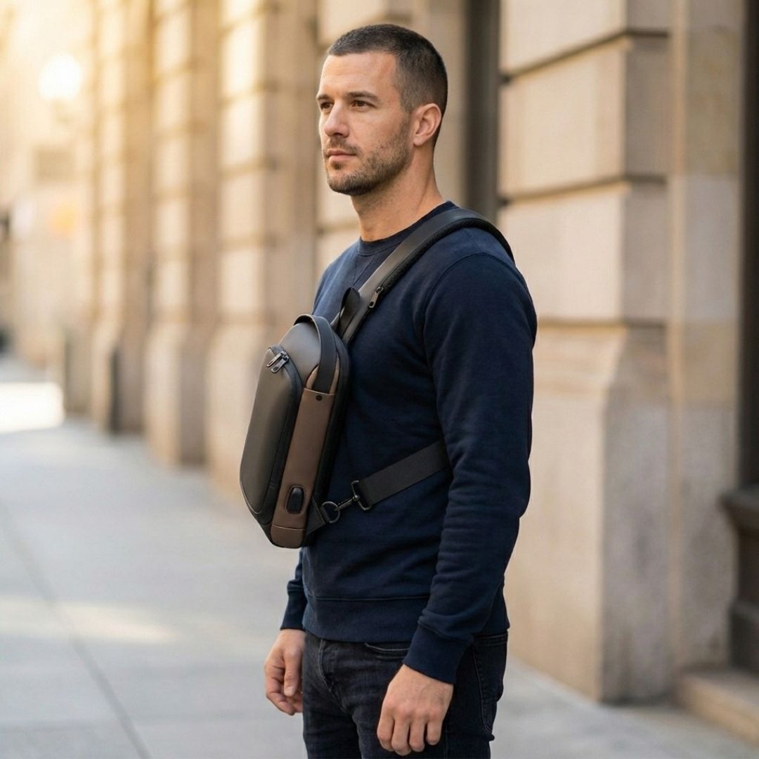 Cipher™ – Anti-Theft TSA Lock RFID Crossbody Sling Bag with USB Charging Port + 50% OFF