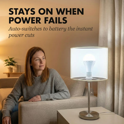 Havenbeam™ – Rechargeable Emergency LED Bulb, Auto-On During Power Outages, 4-in-1 Use + 50% OFF