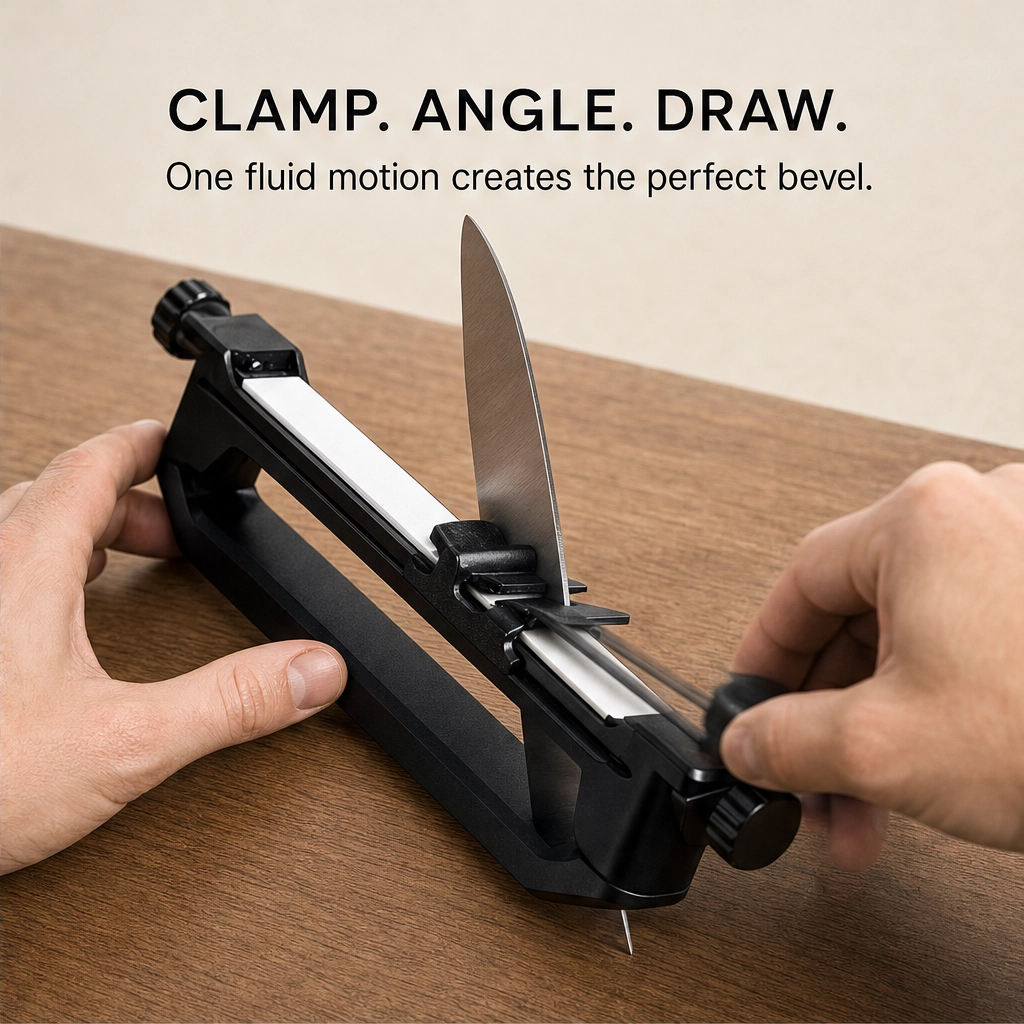 Whetlock™ – Angle-Locked Diamond & Ceramic Field Knife Sharpener +50% OFF