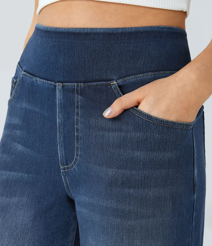 FlexiChic - Super Stretch High-Waisted Wide Leg Jeans + 50% OFF