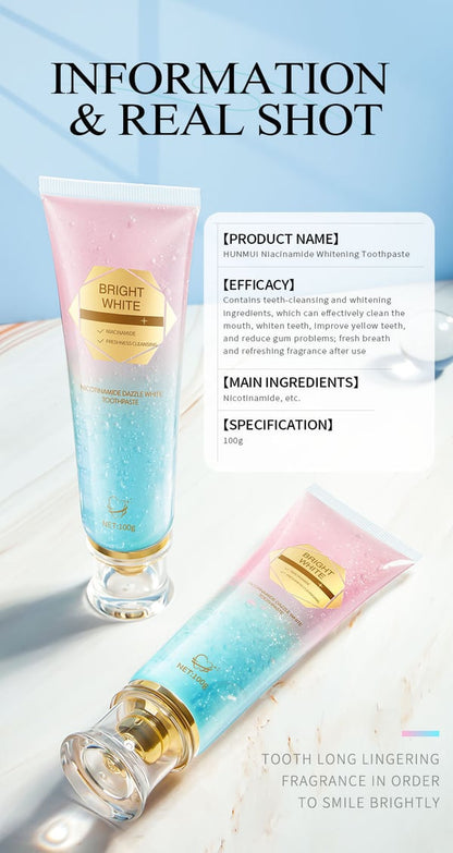 Niacinamide Whitening Toothpaste – Unleash Your Radiant White Smile - 50% OFF