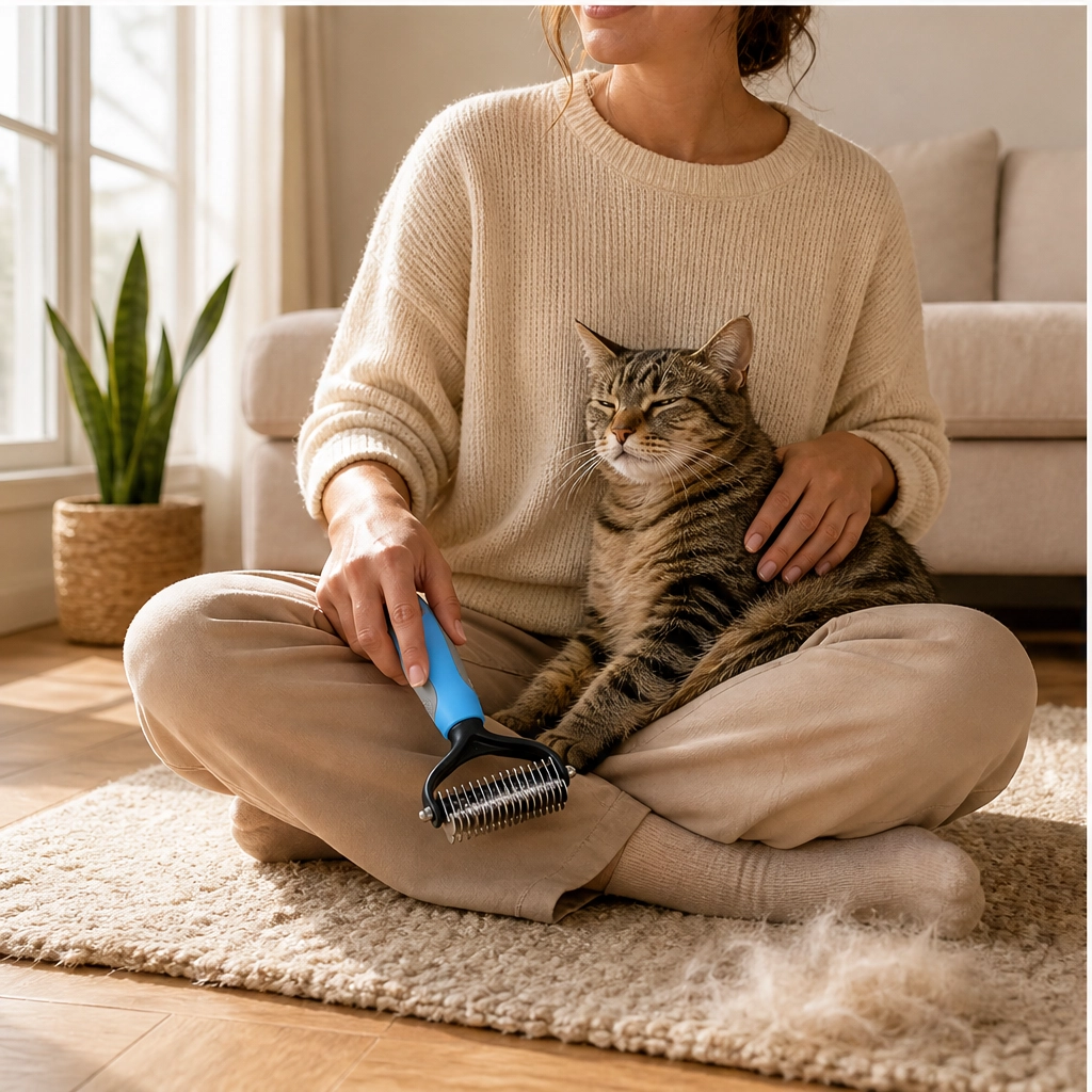 Furvana – 2-in-1 Dematting & Deshedding Comb for Dogs & Cats + 50% OFF