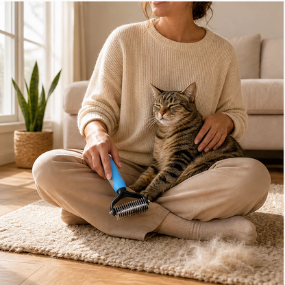 Furvana – 2-in-1 Dematting & Deshedding Comb for Dogs & Cats + 50% OFF