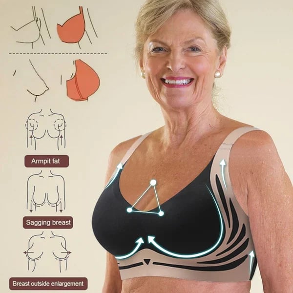Super Gather Bra – Wireless Push-up Bra for Lift, Shape & All-Day Comfort - 1+2 FREE