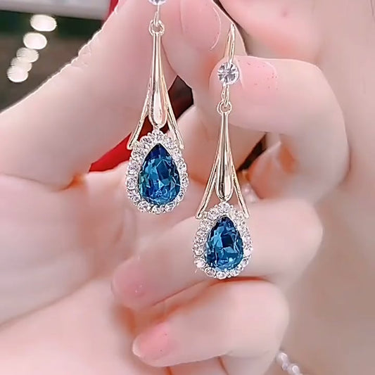 Azure Serenity Earrings – Embrace Tranquility and Elegance - 1+1 FREE