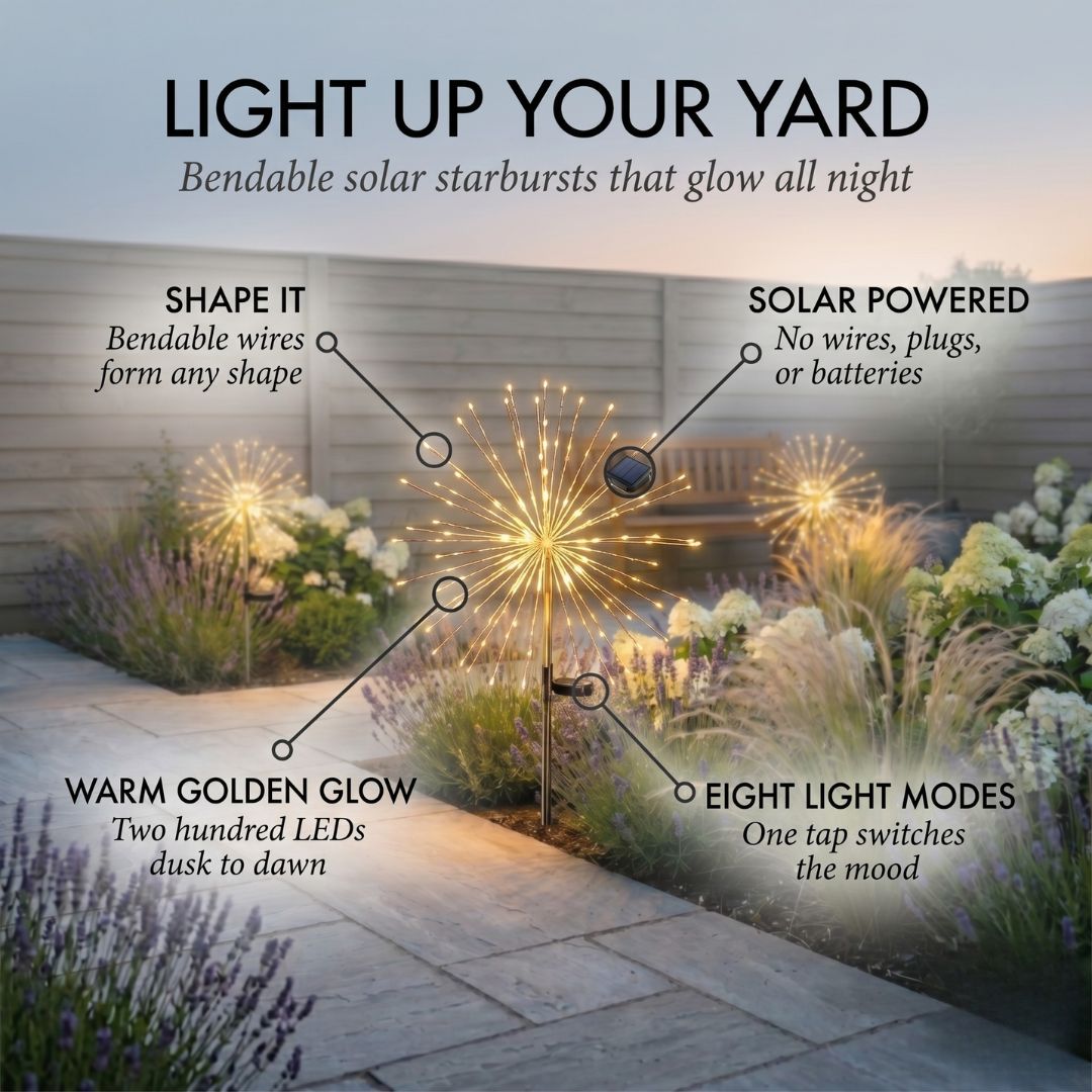 Ember & Bloom™ – Solar Bendable Starburst Garden Lights + 50% OFF