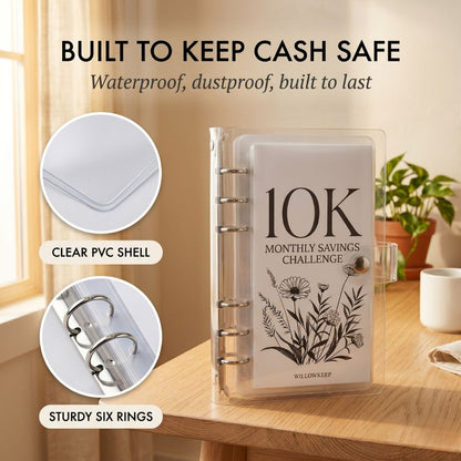Willowkeep™ – 12-Envelope Floral Money Saving Challenge Binder + 50% OFF