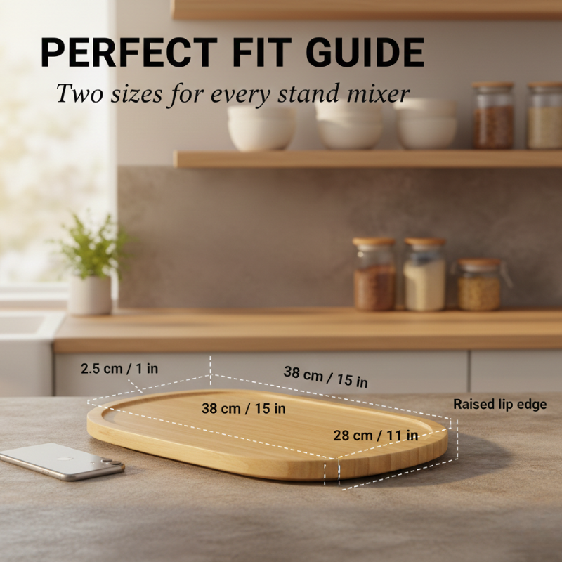 Glidwell™ – Handmade Bamboo Mixer Sliding Tray, Waterproof & Anti-Slip + 50% OFF