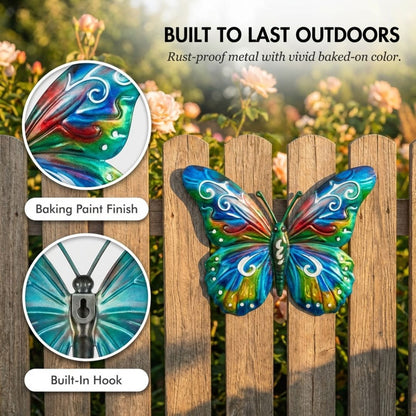 Wynglow™ – Vibrant Rust-Proof Metal Butterfly Wall Decor, Set of 4 + 50% OFF