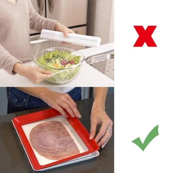 FreshSeal Eco - Reusable Food Preserving Tray - 1+1 FREE