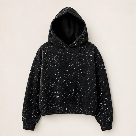 Duskglow – Rhinestone Sparkle Oversized Unisex Hoodie + 50% OFF